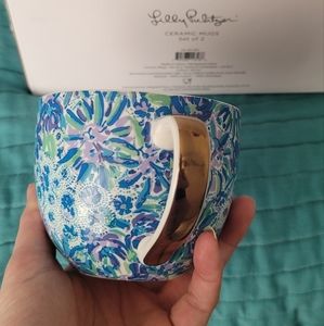 Lily Pulitzer ceramic mugs (2)